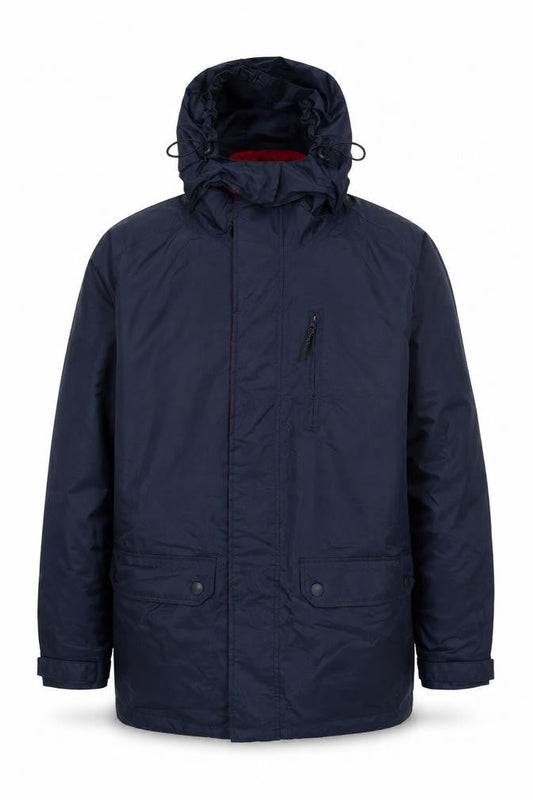 Southbay Men's Blue Hooded Parka Jacket Size S 38in Polyester Lined