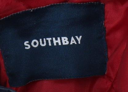 Southbay Men's Blue Hooded Parka Jacket Size S 38in Polyester Lined