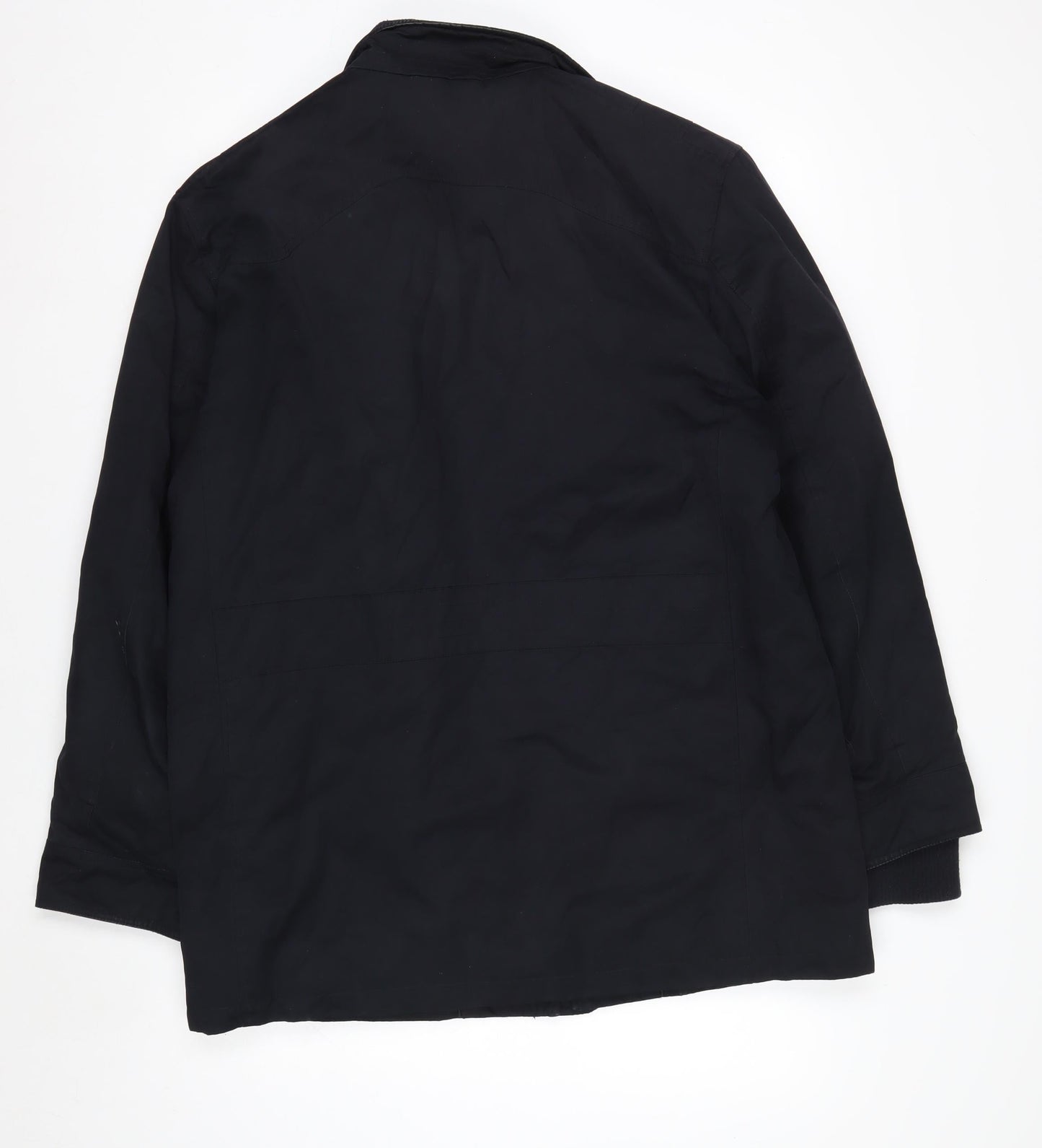 Thomas Nash Men's Black L Parka Jacket Lined Mid-Length Cotton Blend