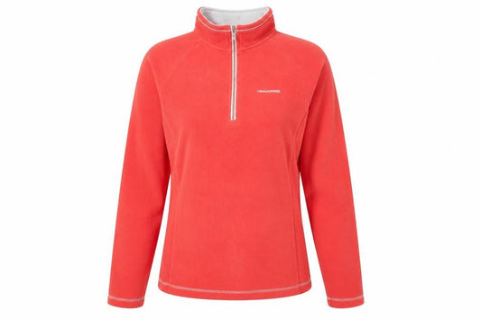 Craghoppers Women's Red 1/2 Zip Fleece Pullover UK 14