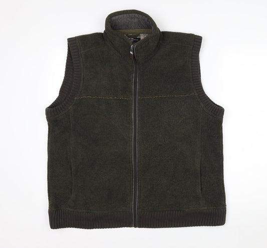 Marks and Spencer Blue Harbour Men's Green Fleece Bodywarmer L