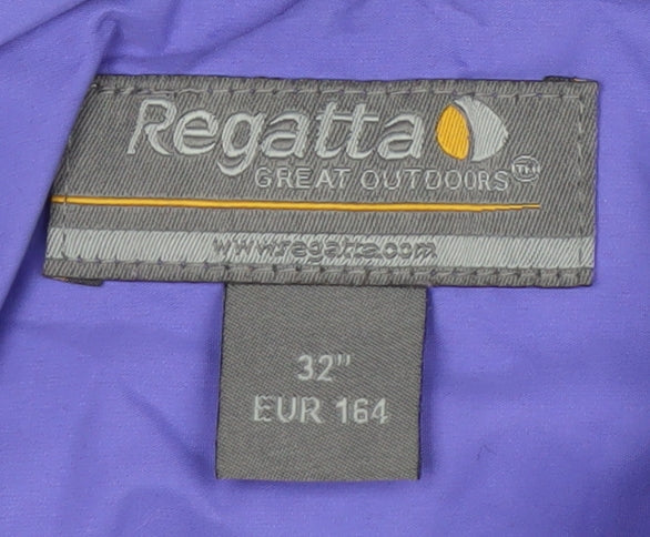 Regatta Women's Purple Waterproof Rain Jacket Size 14