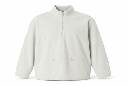 PRETTYLITTLETHING Men’s Beige Fleece 1/4 Zip Pullover Sweatshirt XL