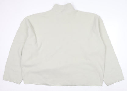 PrettyLittleThing Men’s Beige Fleece 1/4 Zip Pullover Sweatshirt XL