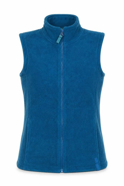 M&Co Women’s Blue Fleece Zip Waistcoat Bodywarmer M