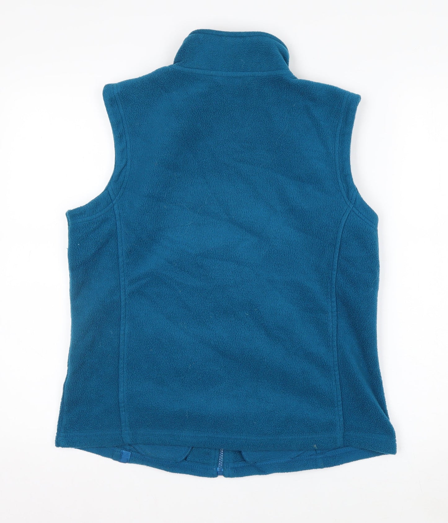 M&Co Women’s Blue Fleece Zip Waistcoat Bodywarmer M