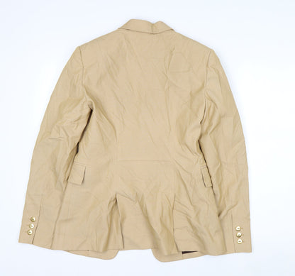Marks and Spencer Autograph Beige Women's Blazer Size 12 Single-Breasted Jacket