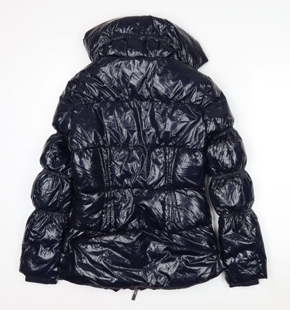Sosina Women's Blue Puffer Jacket Size 16 Hooded Winter Coat