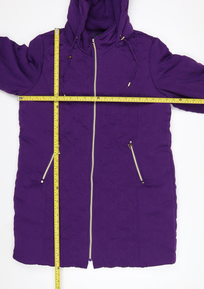 Isle Women’s Purple Long Hooded Puffer Coat Size 16