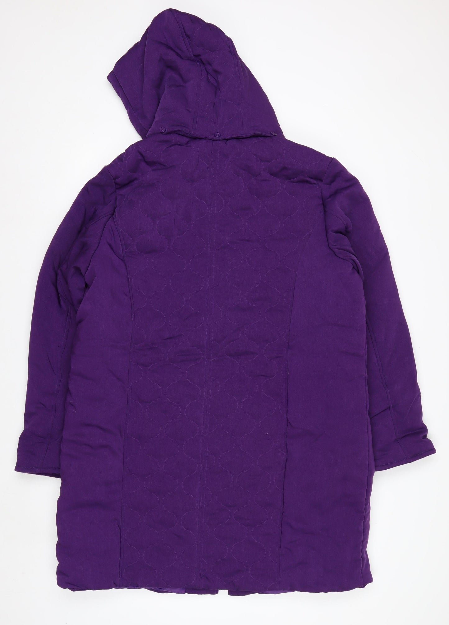 Isle Women’s Purple Long Hooded Puffer Coat Size 16