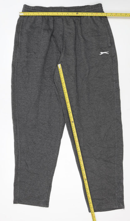 Slazenger Men’s Grey 3XL Sweatpants Joggers with Logo