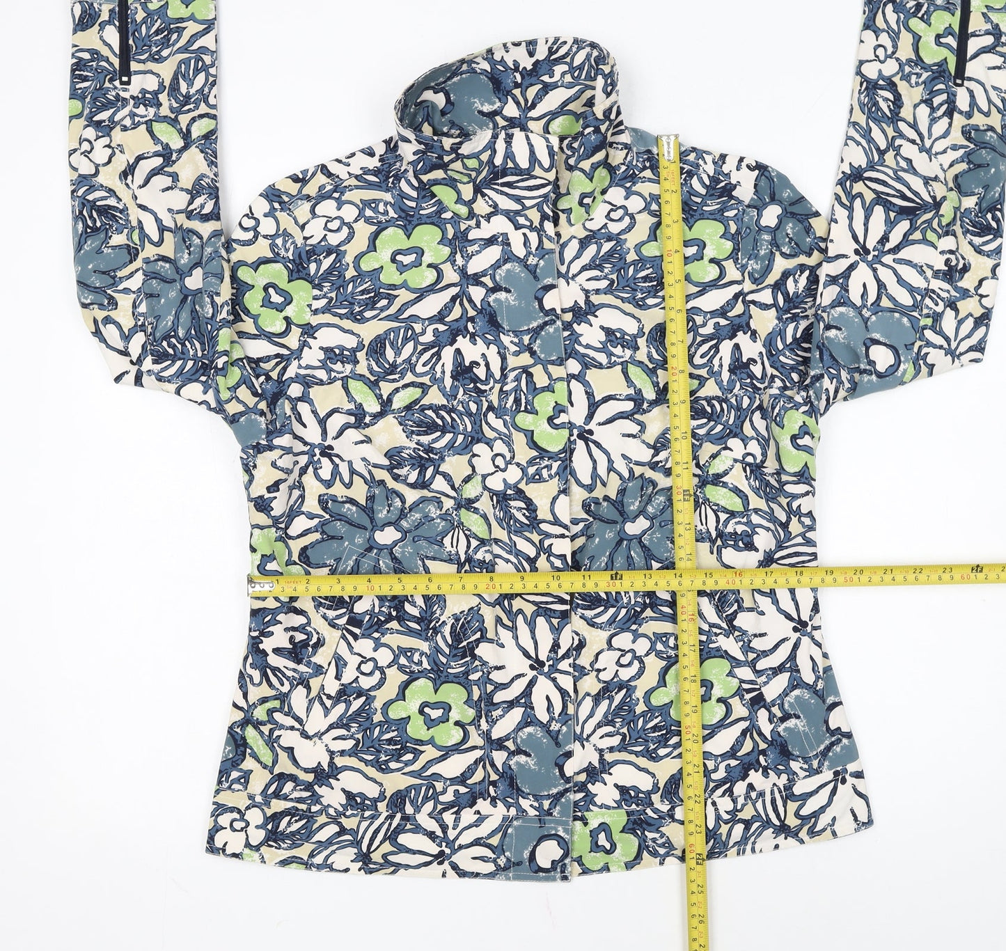 Orly Sport Women's Multicoloured Floral Zip Jacket Size 12