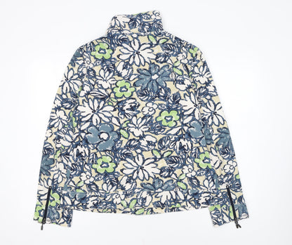 Orly Sport Women's Multicoloured Floral Zip Jacket Size 12