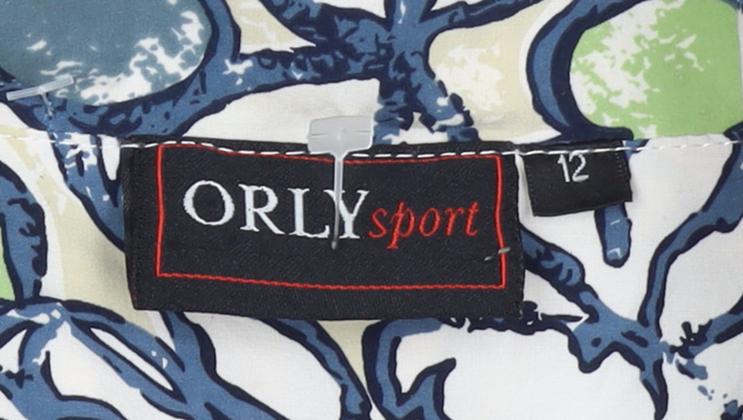 Orly Sport Women's Multicoloured Floral Zip Jacket Size 12