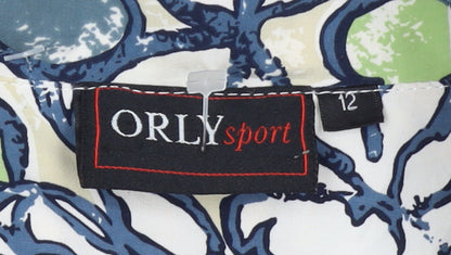 Orly Sport Women's Multicoloured Floral Zip Jacket Size 12