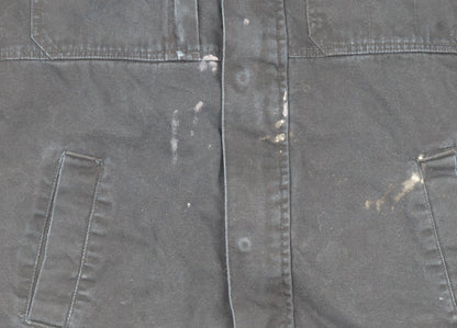 Dickies Men's Black L Cotton Work Jacket Lined Full Zip Workwear