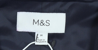 Marks and Spencer Women's Navy Blue Size 14 Tailored Suit Waistcoat