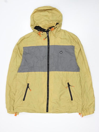 Threadbare Men's Yellow XL Windbreaker Hooded Jacket