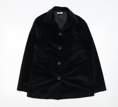 NCD Milano Women's Black Corduroy Blazer Size 14 Regular Fit