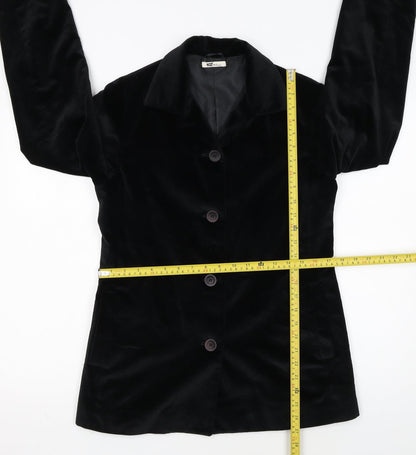 NCD Milano Women's Black Corduroy Blazer Size 14 Regular Fit