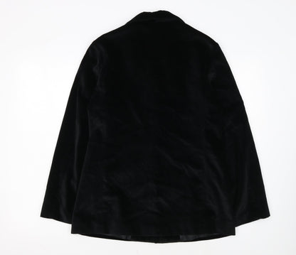 NCD Milano Women's Black Corduroy Blazer Size 14 Regular Fit