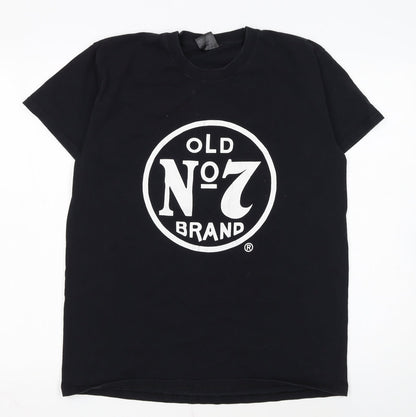 Jack Daniel's Men's Black L Old No.7 Logo Graphic Cotton T-Shirt