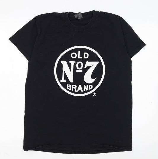 Jack Daniel's Men's Black L Old No.7 Logo Graphic Cotton T-Shirt