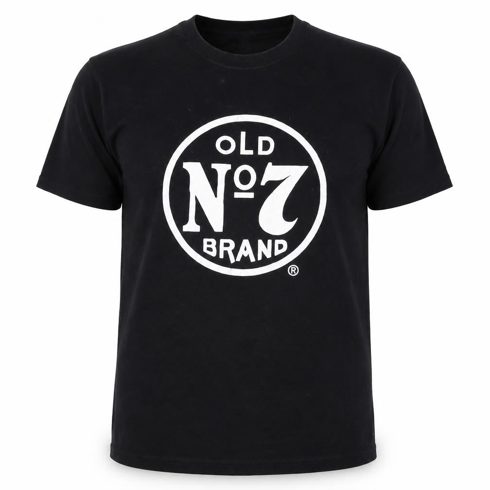 Jack Daniel's Men's Black L Old No.7 Logo Graphic Cotton T-Shirt