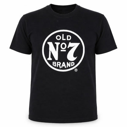 Jack Daniel's Men's Black L Old No.7 Logo Graphic Cotton T-Shirt