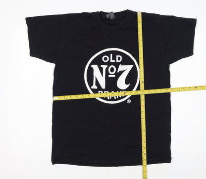 Jack Daniel's Men's Black L Old No.7 Logo Graphic Cotton T-Shirt