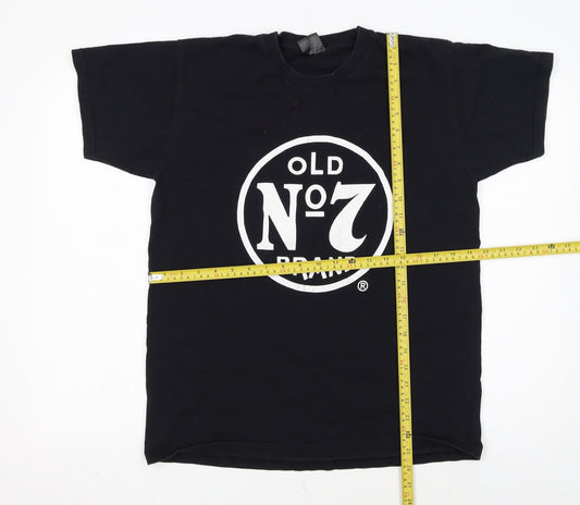 Jack Daniel's Men's Black L Old No.7 Logo Graphic Cotton T-Shirt
