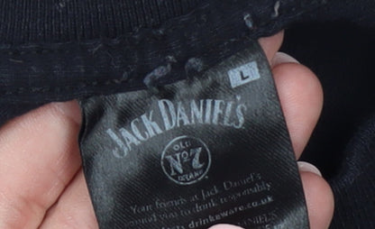 Jack Daniel's Men's Black L Old No.7 Logo Graphic Cotton T-Shirt