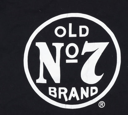 Jack Daniel's Men's Black L Old No.7 Logo Graphic Cotton T-Shirt