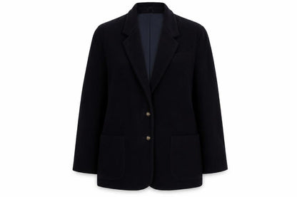 Imagination Womens Black Wool Blend Single-Breasted Blazer Size 18