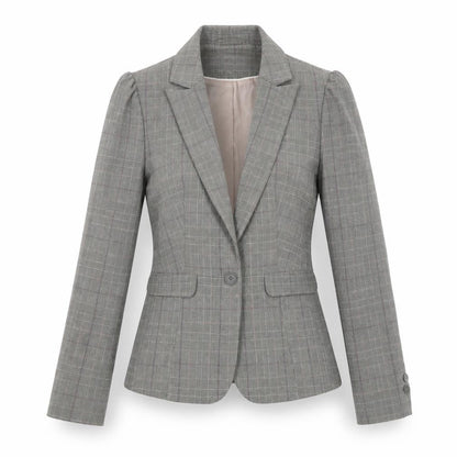 Next Women’s Grey Check Single-Breasted Blazer Size 6