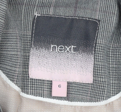 Next Women’s Grey Check Single-Breasted Blazer Size 6