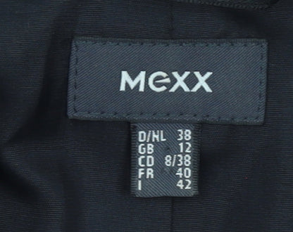 Mexx Women's Black Size 12 Fitted Button-Up Jacket