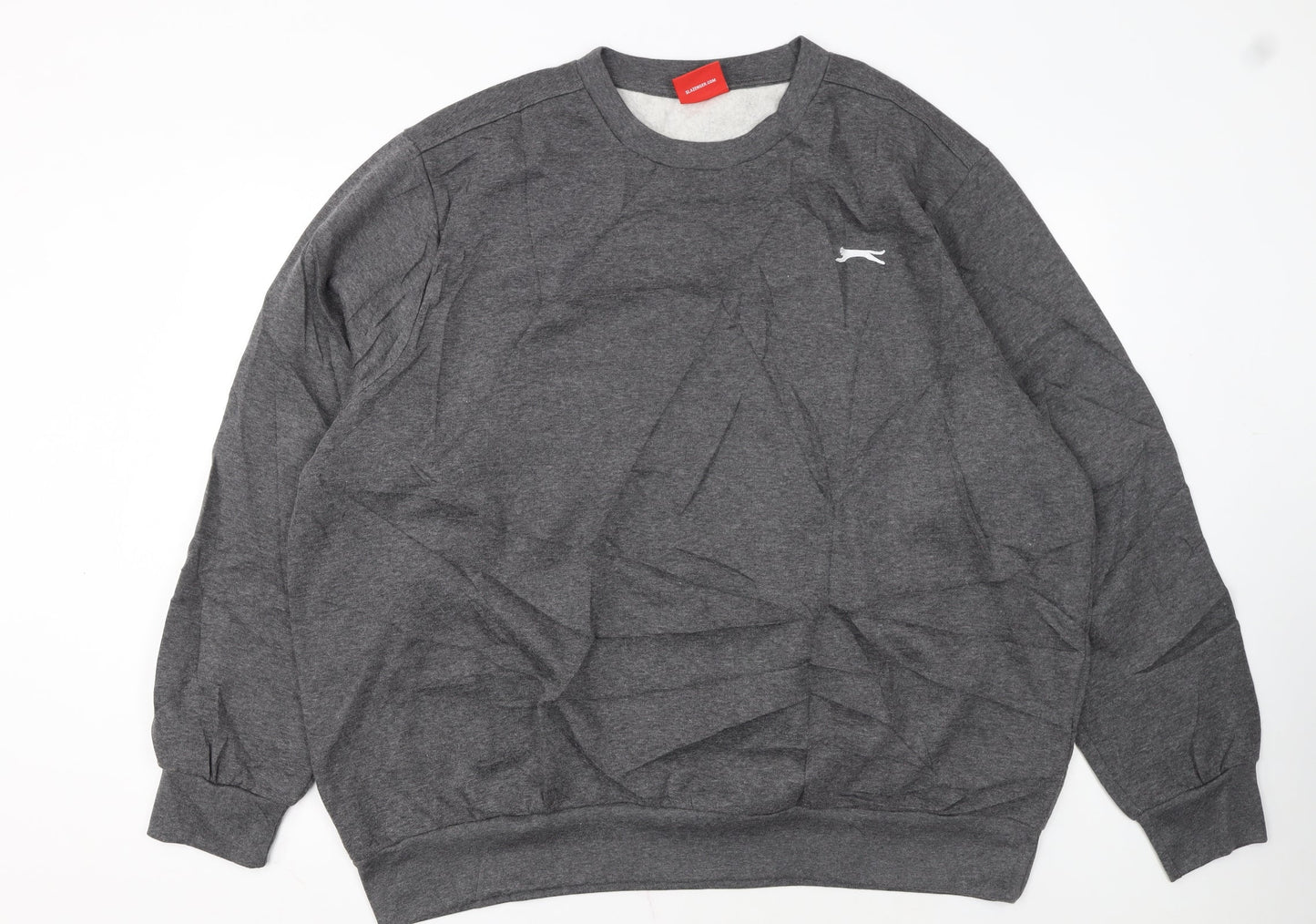 Slazenger Men's Grey 3XL Pullover Sweatshirt Crew Neck Fleece