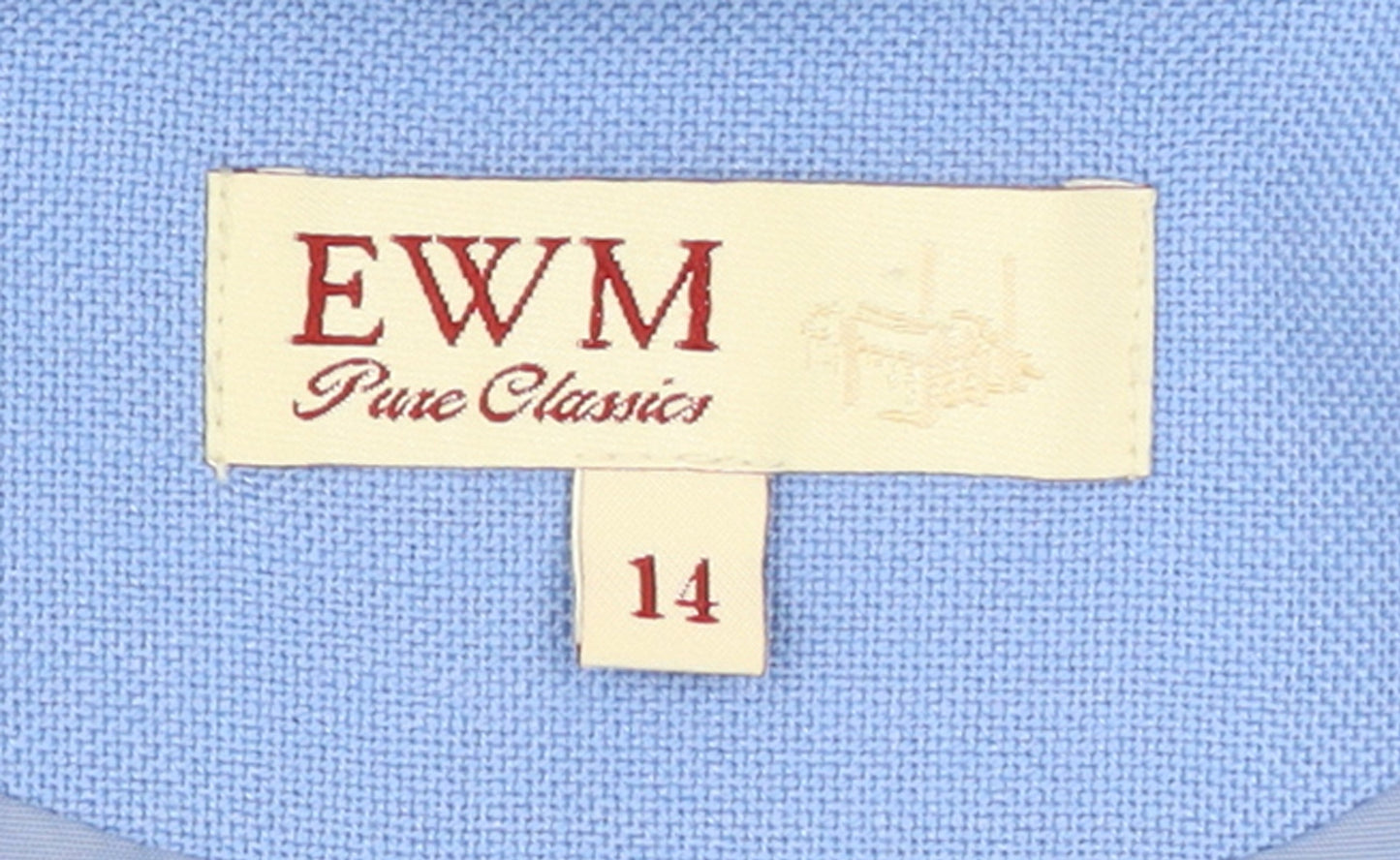 EWM Women Blue Size 14 Classic Single-Breasted Blazer