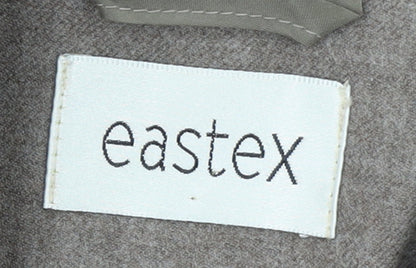 Eastex Women Brown Wool Blend Classic Single-Breasted Blazer UK 16