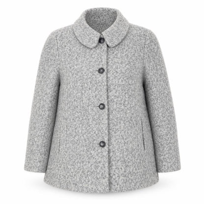 BHS Women’s Grey Petite Size 18 Wool Blend Mid-Length Coat