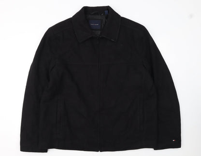 Tommy Hilfiger Men's Black XL Cotton Full Zip Jacket