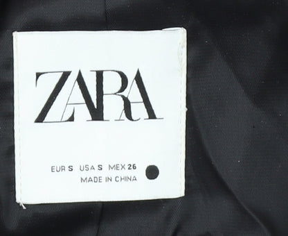 Zara Women Beige Teddy Overcoat Longline Size S Lined Fleece Classic
