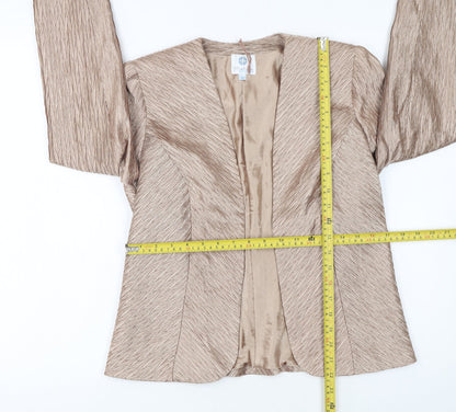 Patra Women Beige Size 6 Formal Single-Breasted Suit Jacket