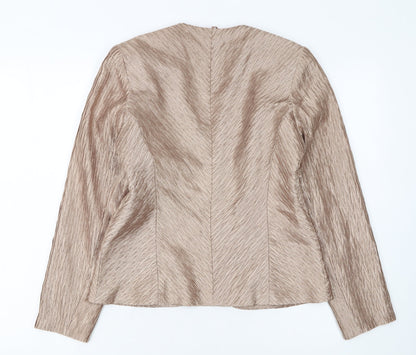 Patra Women Beige Size 6 Formal Single-Breasted Suit Jacket