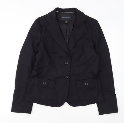 Banana Republic Women's Black Size 10 Stretch Two-Button Blazer