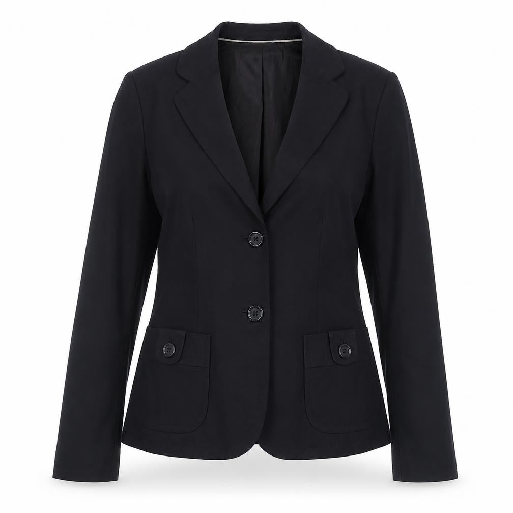 Banana Republic Women's Black Size 10 Stretch Two-Button Blazer