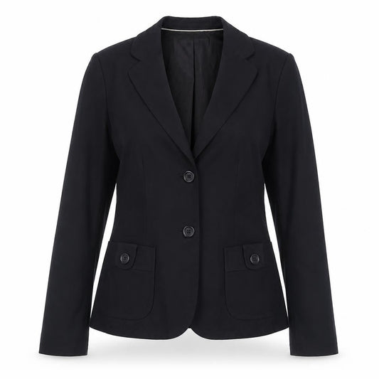 Banana Republic Women's Black Size 10 Stretch Two-Button Blazer