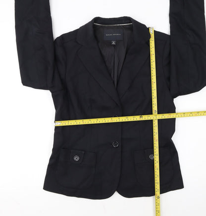 Banana Republic Women's Black Size 10 Stretch Two-Button Blazer