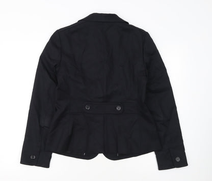 Banana Republic Women's Black Size 10 Stretch Two-Button Blazer